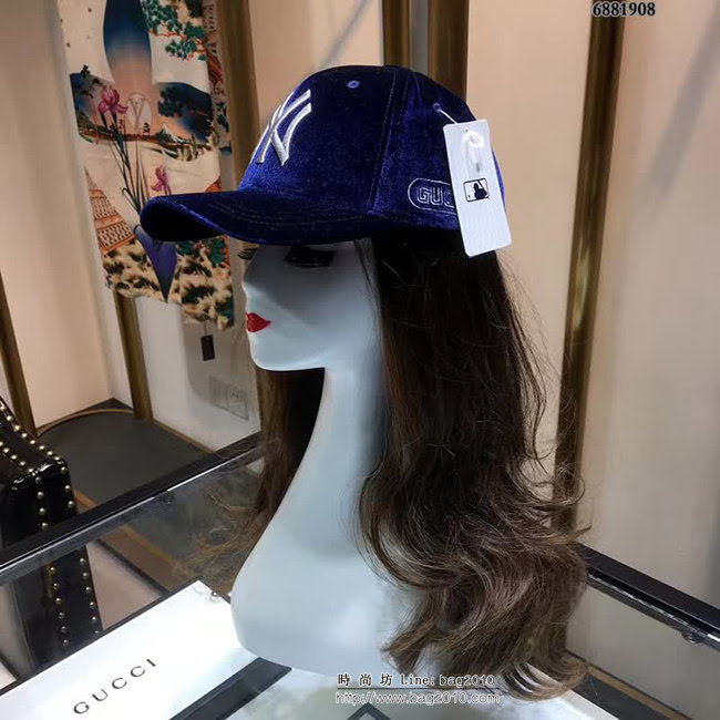 MLB 專櫃同步 NY與Gucci聯名款棒球帽 情侶款 6881908 LLWJ5652
